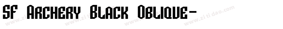 SF Archery Black Oblique字体转换